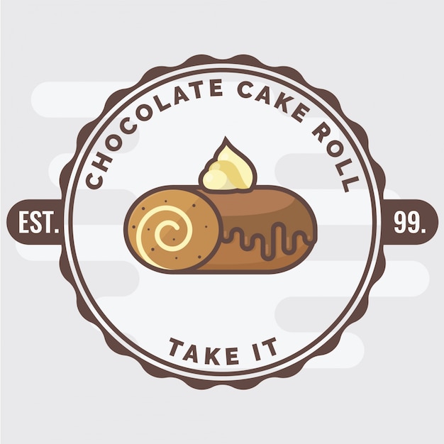 Chocolate cake roll badge