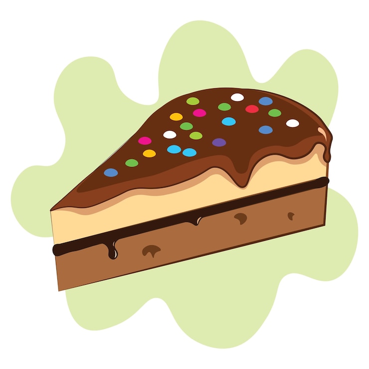 वेक्टर chocolate cake vector art