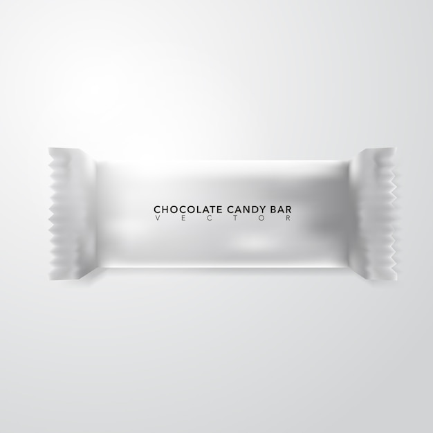 Vector chocolate candy bar template