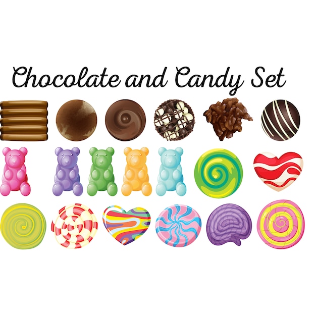 Chocolate and candy set