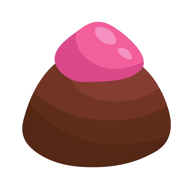 Chocolate candy sweet food dessert icon vector illustration