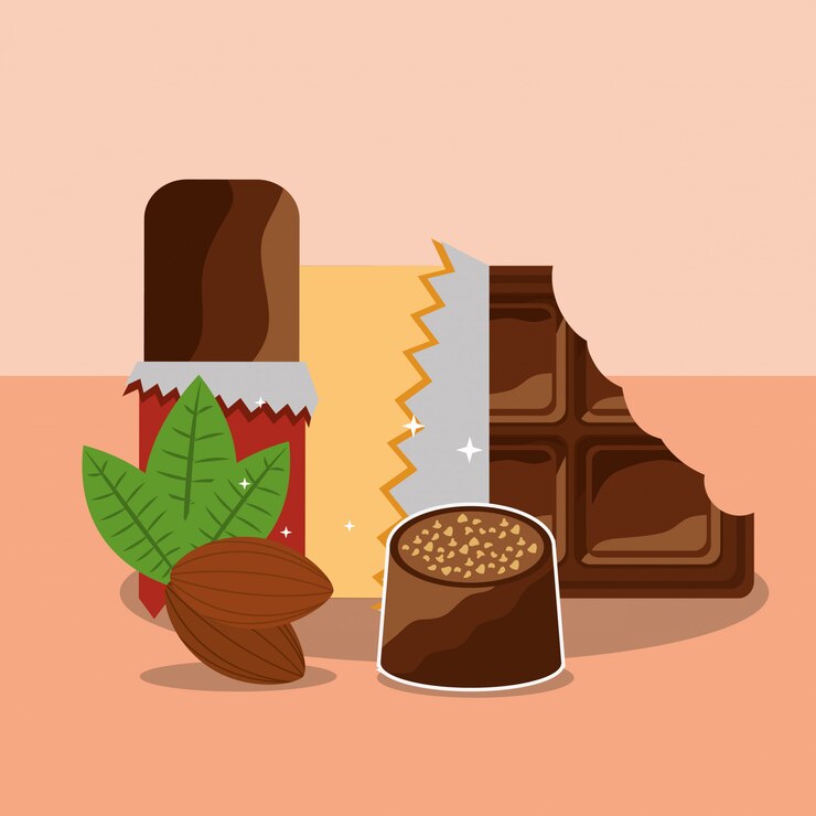 Vector chocolate cocoa card