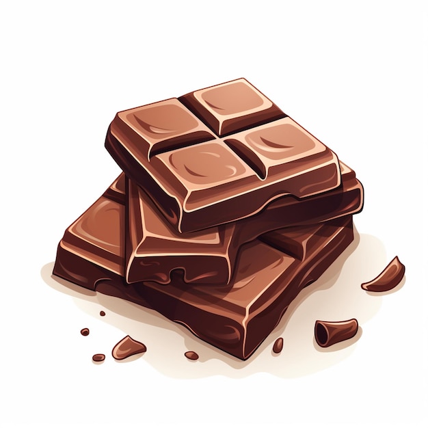 Vector chocolate cocoa food vector sweet dessert illustration isolated background cacao dark bro