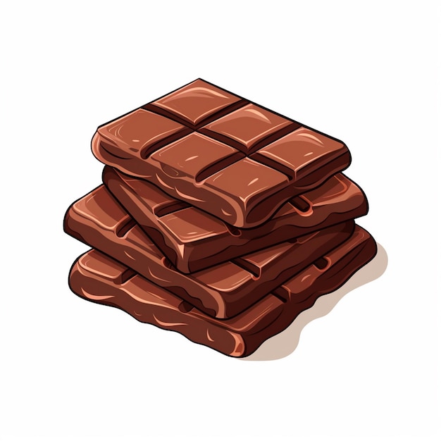 Vector chocolate cocoa food vector sweet dessert illustration isolated background cacao dark bro