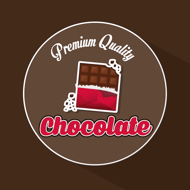 Concetto del cioccolato con progettazione dolce dell'icona, grafico dell'illustrazione 10 env di vettore.