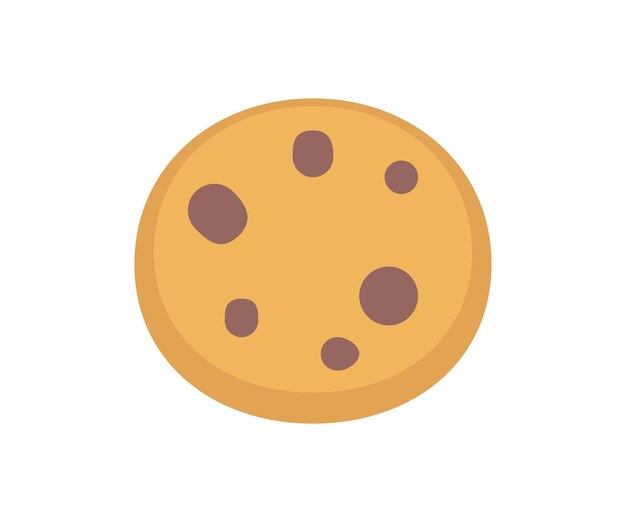 초콜릿 쿠키 벡터 격리 아이콘 Emoji 그림 초콜릿 쿠키 벡터 이모티콘