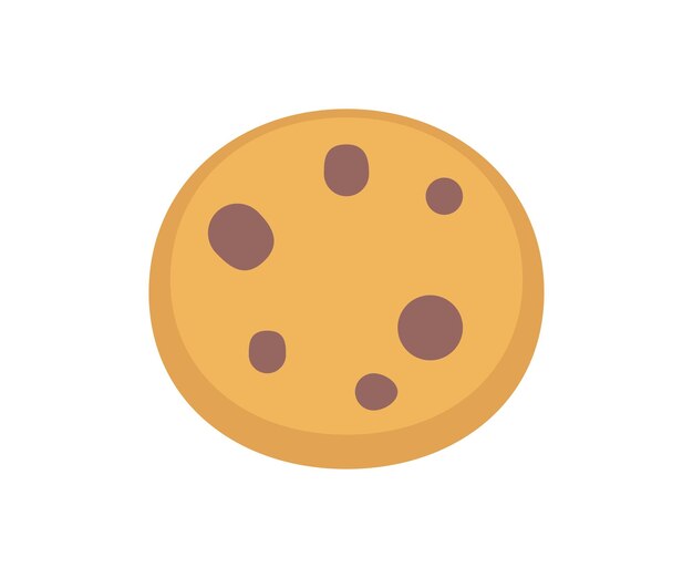 Chocolate cookie vector isolated icon Emoji illustration Chocolate cookie vector emoticon