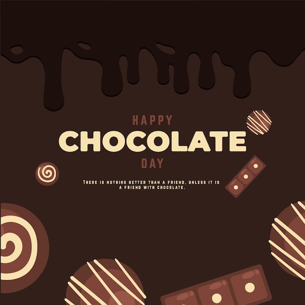 Vector chocolate day background with chocolates