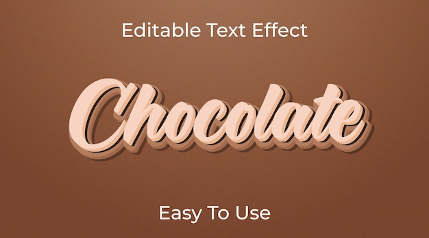 Chocolate editable text effect