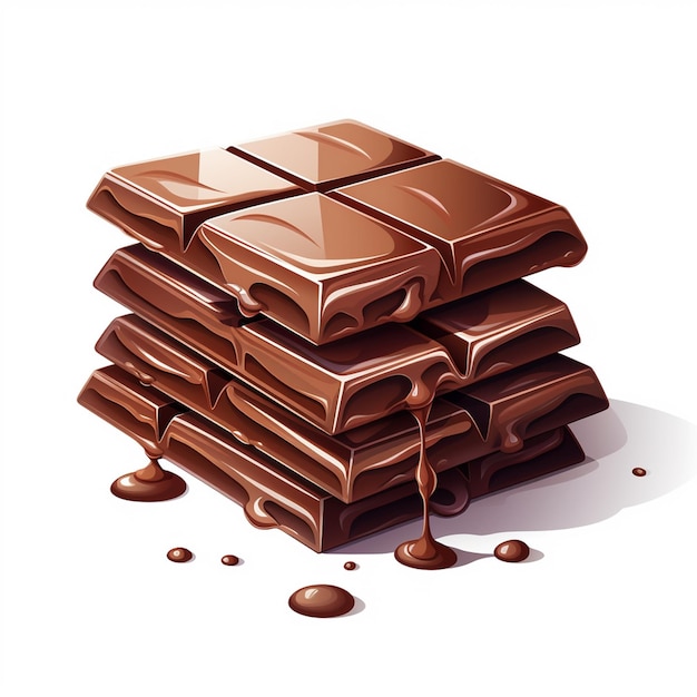 チョコレート食品 カカオベクター 甘い孤立したデザート 濃い茶色のカカオミルク背景