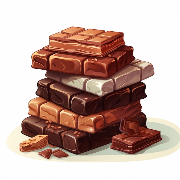 Шоколадная пища какао вектор сладкий изолированный десерт темно-коричневый какао молочный фон illu