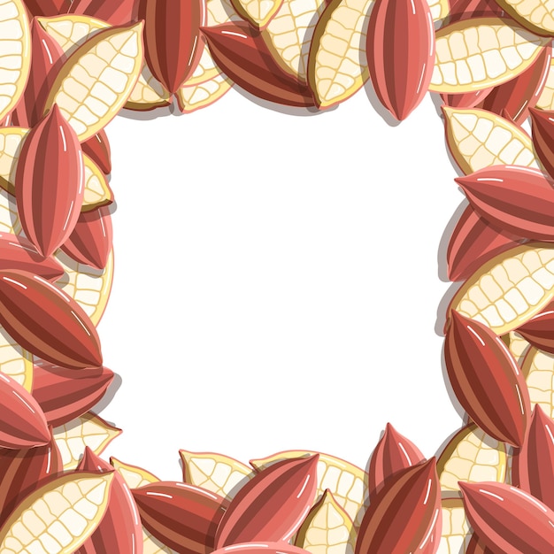 Vector chocolate fruit pattern frame background