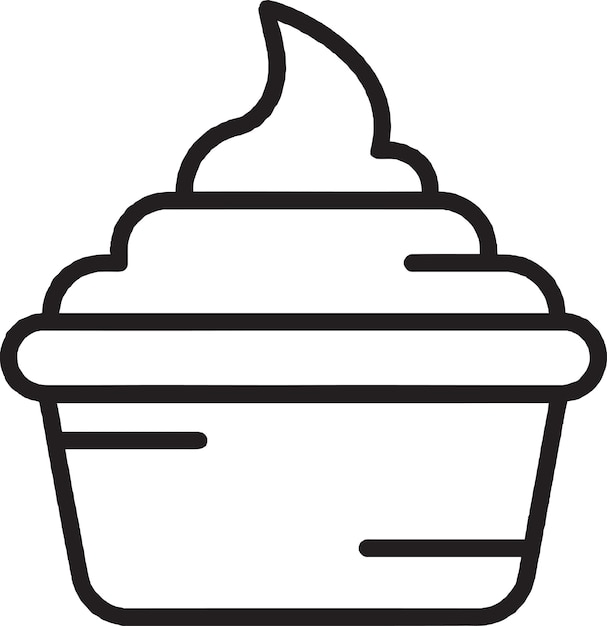 Chocolate fudge sundae vector icon design