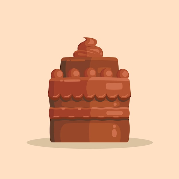 ベクトル チョコレートグラスケーキ