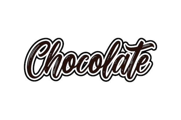 Chocolate Hand drawn lettering Vector illustration