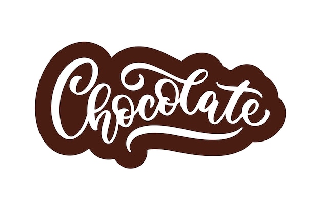 Vector chocolate hand lettering