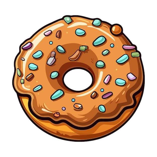 Chocolate hazelnut donut sticker