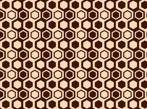 Chocolate hexagon pattern background design