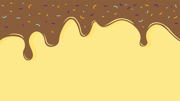 Chocolate ice cream plain background