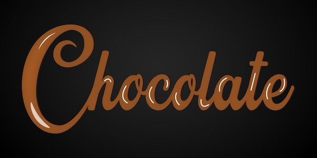 Vector chocolate lettering vector text effect