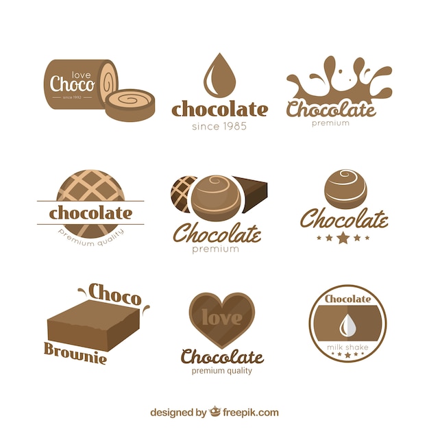 Vector chocolate logos