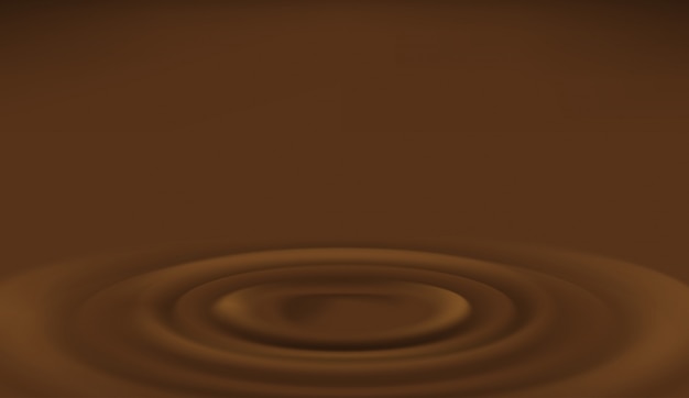 Vector chocolate milk drop with splashing wave