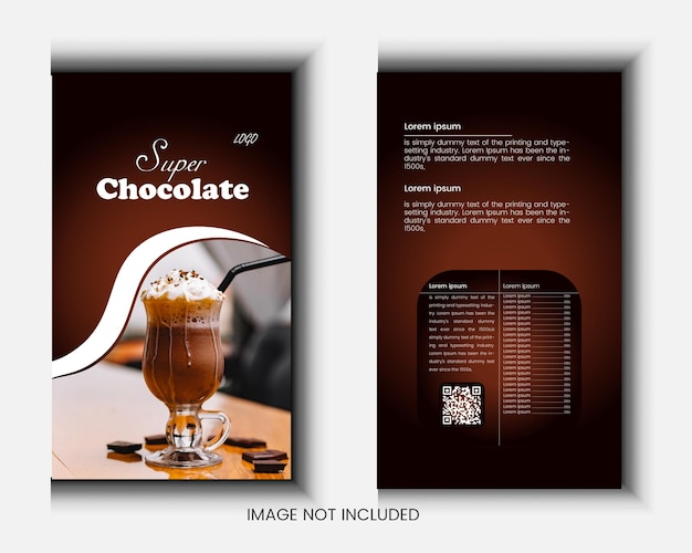 chocolate pouch design vector template