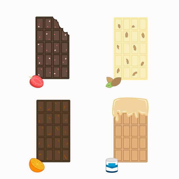 Vector chocolate set