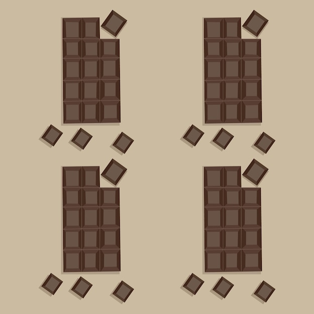 Vettore set di cioccolato