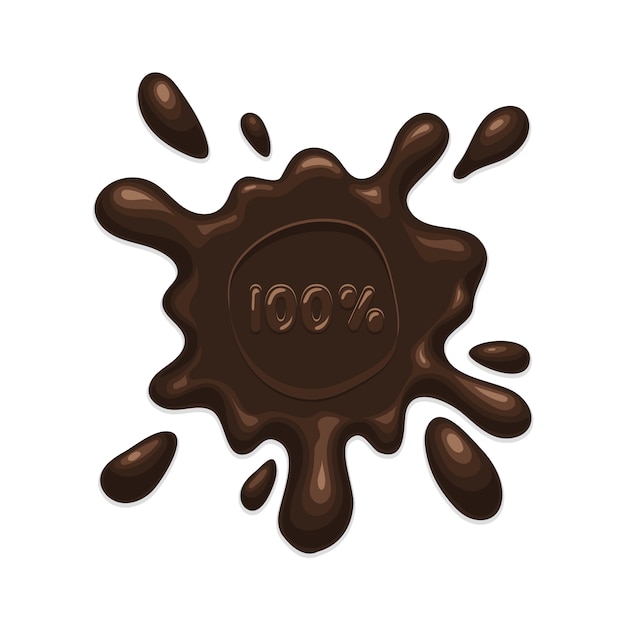 Vector chocolate splash blot