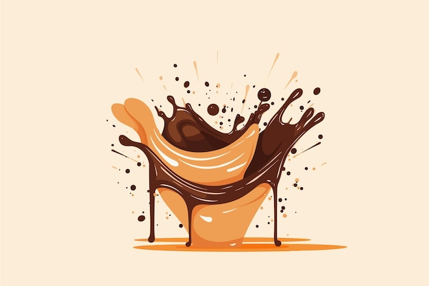 Illustrazione di schizzi di cioccolato