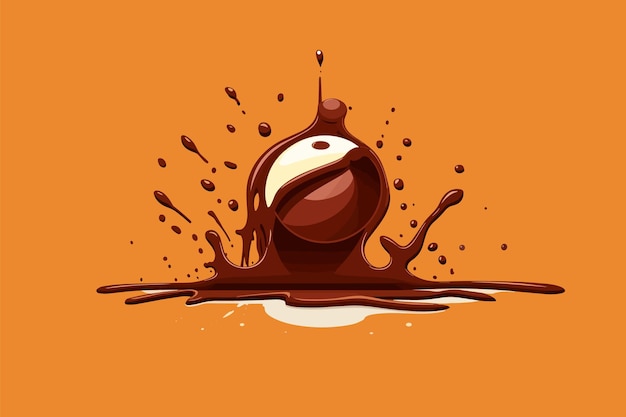 Chocolate splashes illustration