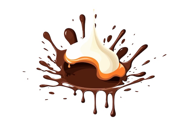 Chocolate splashes illustration