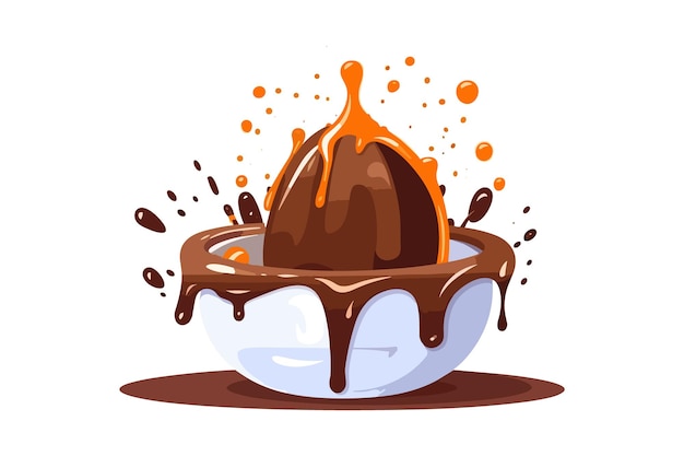 Vector chocolate splashes illustration