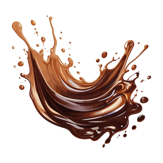 Vector chocolate splashes vector illustration