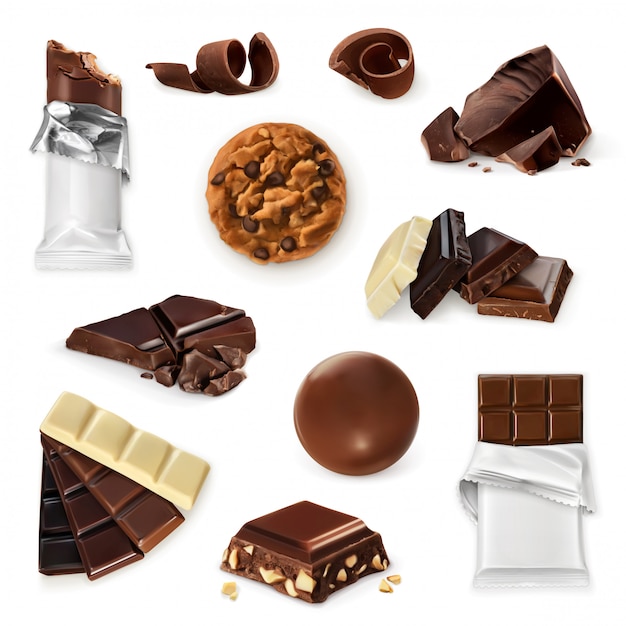 Chocolate. sweet set, cookies, candy, bar, pieces