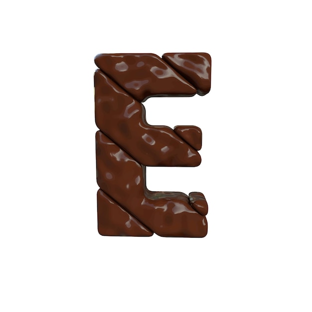 Chocolate symbol made from diagonal bars letter e