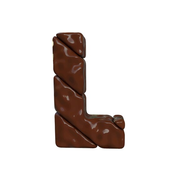 斜め棒文字 l から作られたチョコレートのシンボル