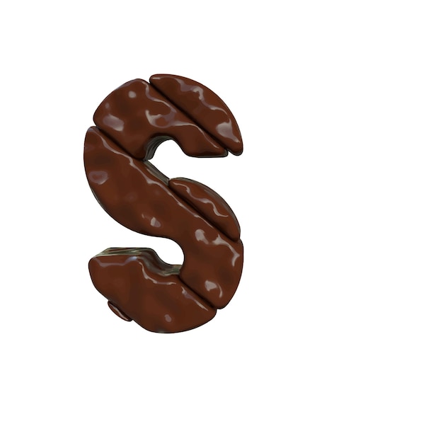 Chocolate symbol made from diagonal bars letter s