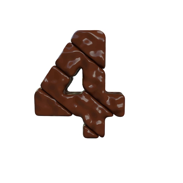 Chocolate symbol made from diagonal bars number 4