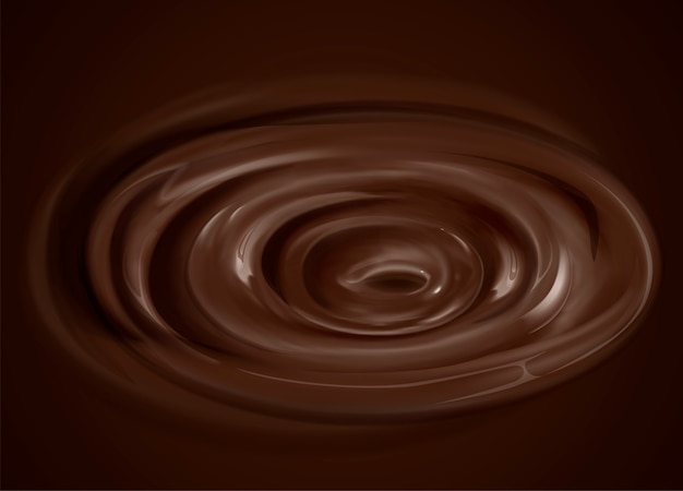 Vector chocolate syrup  element , sweet sauce swirling