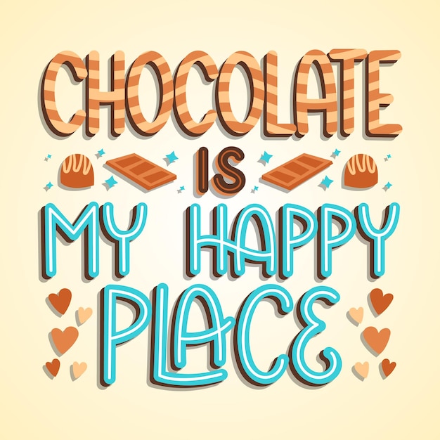 Vector chocolate text edit assets