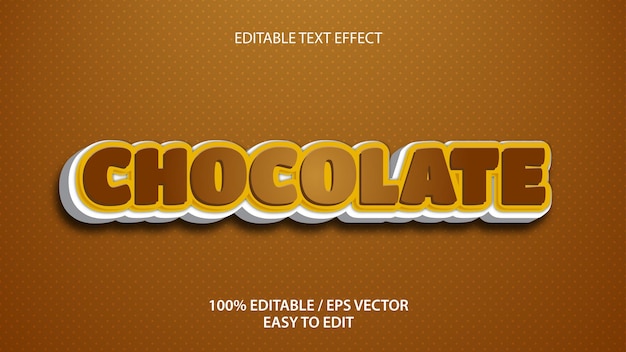 Chocolate text effect Premium VectorxA