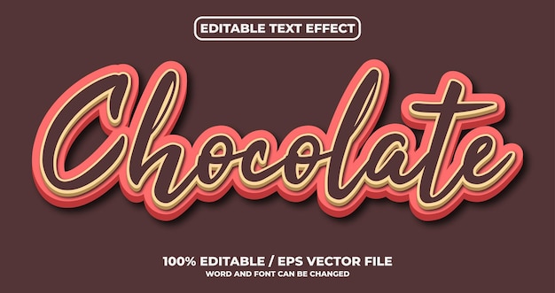 Chocolate text effect style