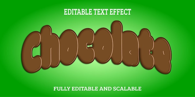 Chocolate text effect with 3d letters that resemble chocolate