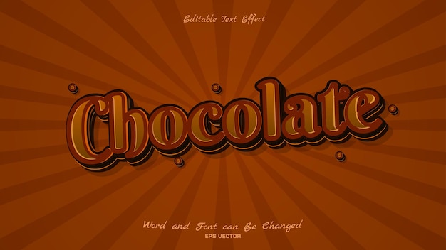 Шоколадный текстовый эффект