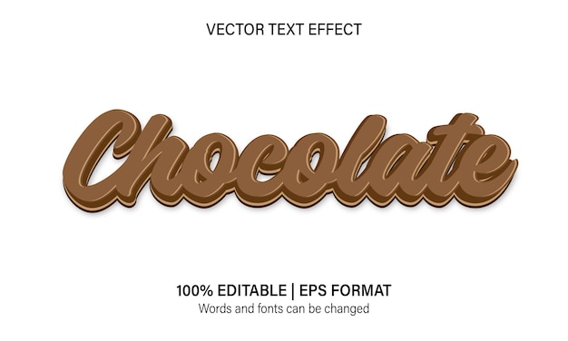 Chocolate text effect