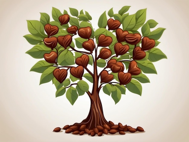 Vettore dell'albero del cioccolato