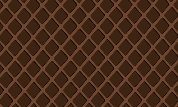 Chocolate waffle background vector illustration