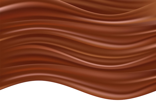 Chocolate waves Liquid cocoa flow Horizontal stream